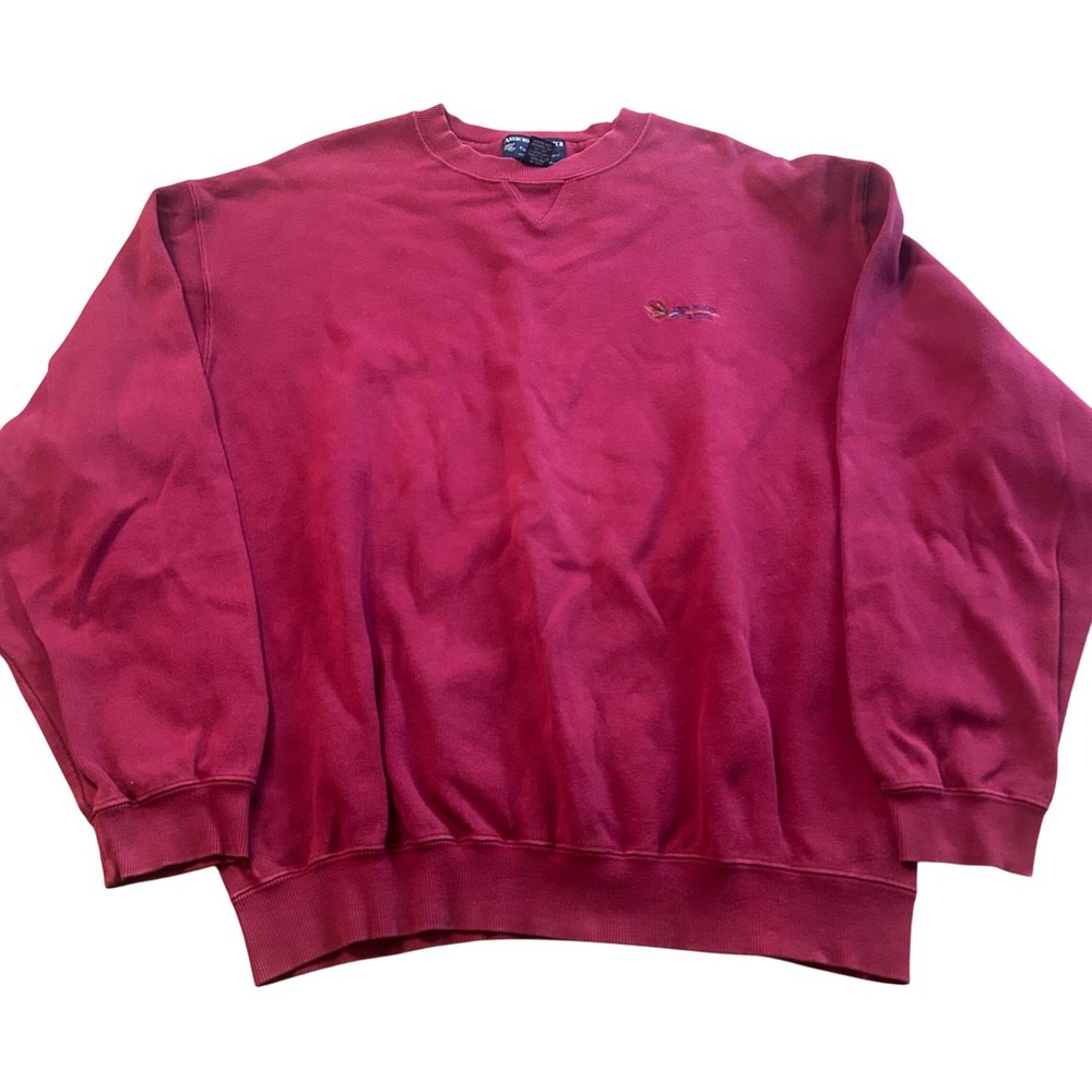 Abercrombie & Fitch Vintage Crewneck Country Clothes Cotton Sweatshirt red‎